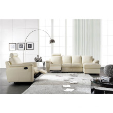 Silla de brazo de color blanco con L Shape Chaise Longue muebles